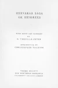 Op = Op Hervarar Saga ok Heidreks - Viking Soc.For Northern Res. - Libro in lingua inglese - Viking Society for Northern Research -