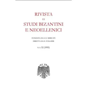 Lage Prijs Rivista di studi bizantini e neoellenici (1995) vol. 32