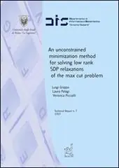 Must-Have Unconstrained minimization method for solving low rank SDP relaxations of the max cut problem (An)