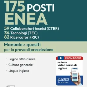Concorso 175 posti Enea 59 Collaboratori tecnici (CTER), 34 Tecnologi (TEC), 82 Ricercatori (RIC). Manuale e quesiti per la prova di preselezione. Con software di s Weekendaanbieding